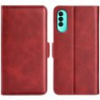 For Wiko T50 4G Double Magnetic Clasp Phone Case Shockproof Textured PU Leather TPU Wallet Stand Cover Sale