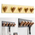 5 Hooks Punch Free Clothes Hanger Space Saving Wall Mounted Keys Coat Hook (with Nail-free Glue and Tape) Hot on Sale