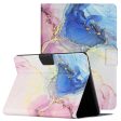 For Amazon Kindle Paperwhite 5 (2021) Card Holder Foldable Stand Tablet Case Marble Pattern Auto Wake   Sleep Leather Cover Fashion